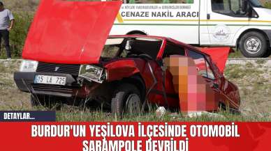 Burdur'un Yeşilova İlçesinde Otomobil Şarampole Devrildi