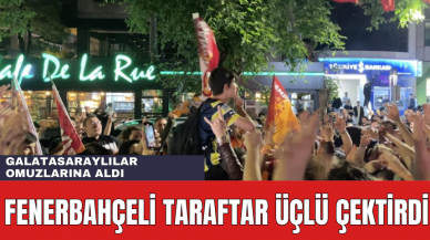 Galatasaray Taraftarı Fenerbahçe Taraftarını Omuzlarına Alarak Üçlü Çektirdi