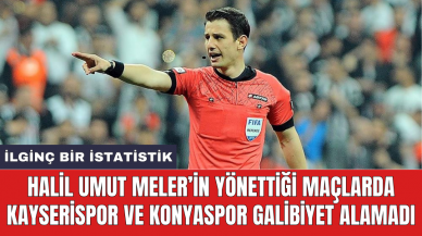 Halil Umut Meler’in yönettiği maçlarda Kayserispor ve Konyaspor galibiyet alamadı