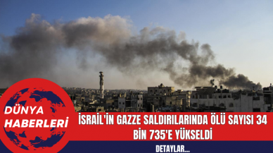 İsrail'in Gazze Saldırılarında Ölü Sayısı 34 Bin 735'e Yükseldi