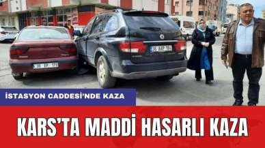 Kars'ta Maddi Hasarlı Kaza