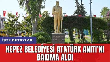 Kepez Belediyesi Atatürk Anıtı’nı bakıma aldı