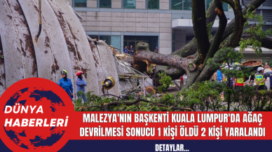 Malezya'nın Başkenti Kuala Lumpur'da Ağaç Devrilmesi Sonucu 1 Kişi Öldü 2 Kişi Yaralandı