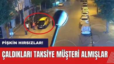 Mersin'de çaldıkları taksiye müşteri almışlar!