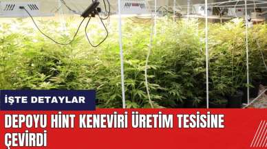 Mersin'de depoyu Hint keneviri üretim tesisine çevirdi