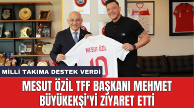 Mesut Özil TFF Başkanı Mehmet Büyükekşi'yi ziyaret etti