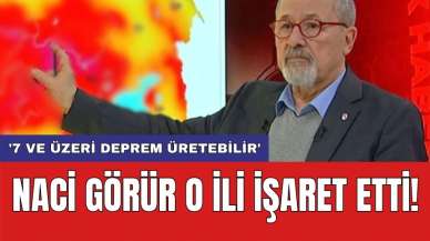 Naci Görür o ili işaret etti! '7 ve üzeri deprem üretebilir'