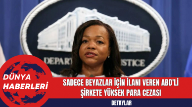 Sadece Beyazlar İçin İlanı Veren ABD'li Şirkete Yüksek Para Cezası