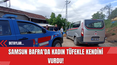 Samsun Bafra'da Kadın Tüfekle Kendini Vurdu!