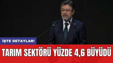 Tarım sektörü yüzde 4,6 büyüdü