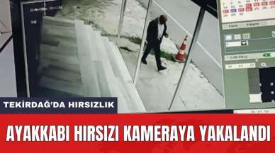 Ayakkabı Hırsızı Kameraya Yakalandı