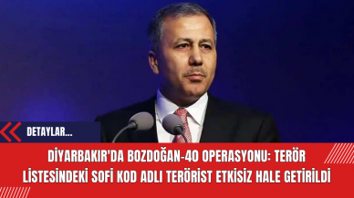 Diyarbakır'da Bozdoğan-40 Operasyonu: Ter*r Listesindeki Sofi Kod Adlı Ter*rist Etkisiz Hale Getirildi