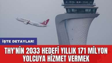 THY'nin 2033 hedefi yıllık 171 milyon yolcuya hizmet vermek