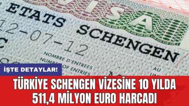 Türkiye Schengen vizesine 10 yılda 511,4 milyon Euro harcadı