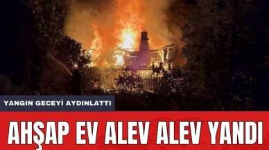 Ahşap Ev Alev Alev Yandı