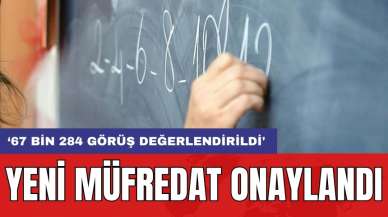 Yeni müfredat onaylandı