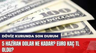 5 Haziran dolar ne kadar? Euro kaç TL oldu? Döviz kurunda son durum