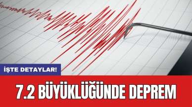 7.2 büyüklüğünde deprem