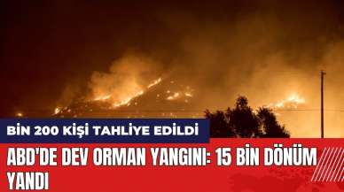 ABD'de dev orman yangını: 15 bin dönüm yandı! Bin 200 kişi tahliye edildi