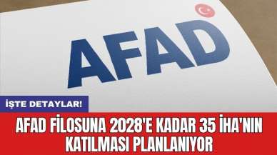 AFAD filosuna 2028'e kadar 35 İHA'nın katılması planlanıyor