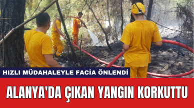 Alanya'da çıkan yangın korkuttu: Hızlı müdahaleyle facia önlendi