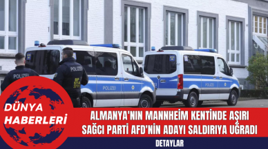 Almanya'nın Mannheim kentinde aşırı sağcı parti AfD'nin adayı saldırıya uğradı