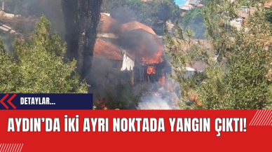 Aydın’da iki ayrı noktada yangın çıktı!