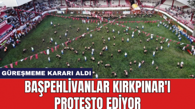 Başpehlivanlar Kırkpınar'ı protesto ediyor