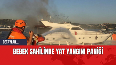 Bebek Sahilinde Yat Yangını Paniği