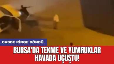 Bursa’da tekme ve yumruklar havada uçuştu! Cadde ringe döndü