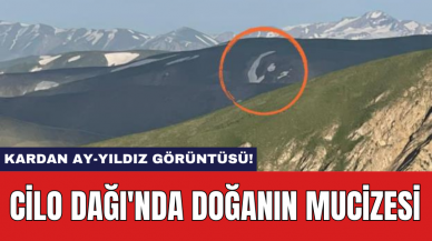 Cilo Dağı'nda doğanın mucizesi: Kardan ay-yıldız görüntüsü!