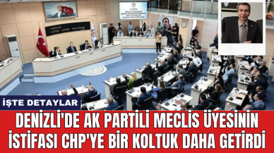 Denizli'de AK Partili meclis üyesinin istifası CHP'ye bir koltuk daha getirdi