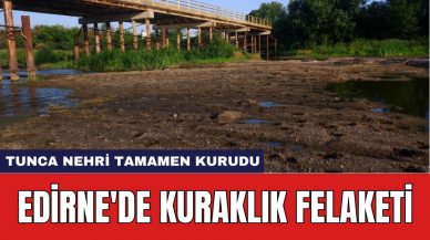 Edirne'de kuraklık felaketi: Tunca Nehri tamamen kurudu