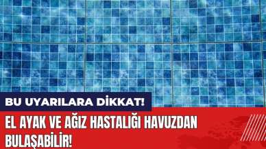 El ayak ve ağız hastalığı havuzdan bulaşabilir! Bu uyarılara dikkat