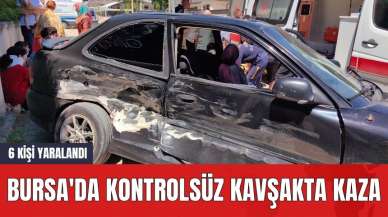 Bursa İnegöl'de Kontrolsüz Kavşakta Kaza: 6 Kişi Yaralandı