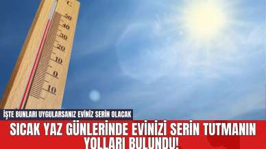 Sıcak Yaz Günlerinde Evinizi Serin Tutmanın Yolları Bulundu! İşte Bunları Uygularsanız Eviniz Serin Olacak