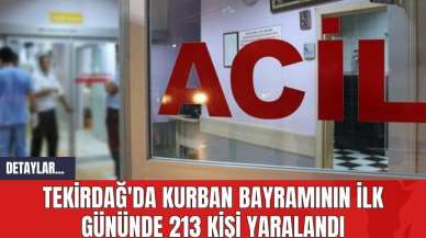 Tekirdağ'da Kurban Bayramının İlk Gününde 213 Kişi Yaralandı