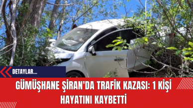 Gümüşhane Şiran'da Trafik Kazası: 1 Kişi Hayatını Kaybetti