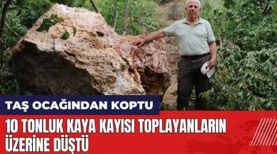 Hatay'da faciaya kılpayı! 10 tonluk kaya kayısı toplayanların üzerine düştü