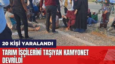 Hatay'da tarım işçilerini taşıyan kamyonet devrildi: 20 kişi yaralandı