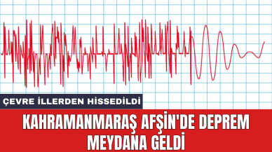 Kahramanmaraş Afşin'de deprem meydana geldi