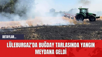 Lüleburgaz'da Buğday Tarlasında Yangın Meydana Geldi