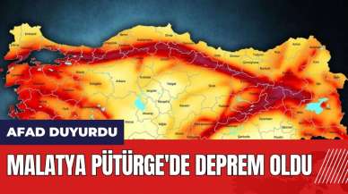 Malatya Pütürge'de deprem oldu