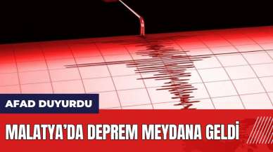 Malatya'da deprem!