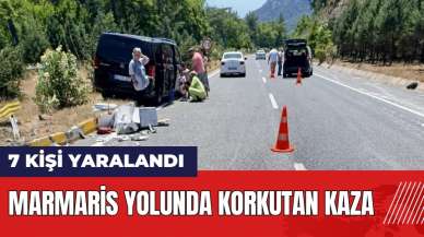 Marmaris yolunda korkutan kaza: 7 kişi yaralandı