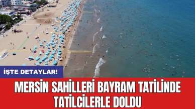 Mersin Sahilleri Bayram Tatilinde Tatilcilerle Doldu