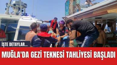 Muğla'da gezi teknesi tahliyesi başladı