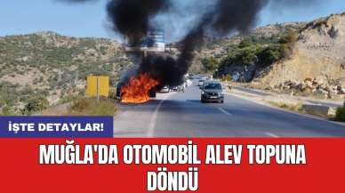 Muğla'da otomobil alev topuna döndü