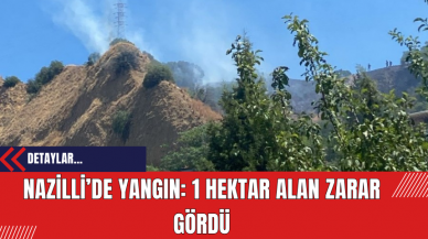 Nazilli’de Yangın: 1 Hektar Alan Zarar Gördü