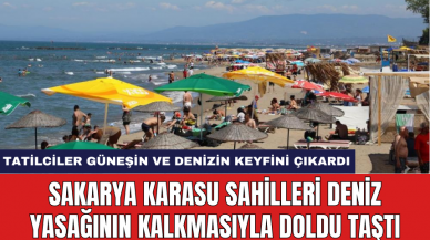 Sakarya Karasu Sahilleri deniz yasağının kalkmasıyla doldu taştı